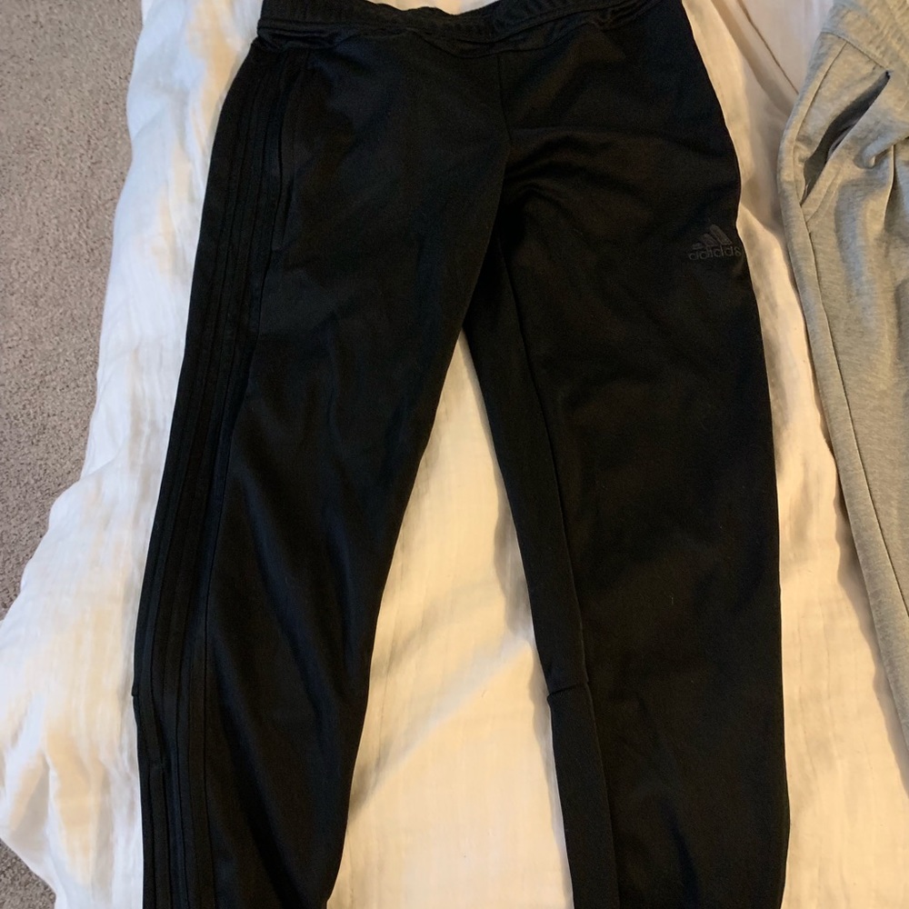 Adidas small black joggers